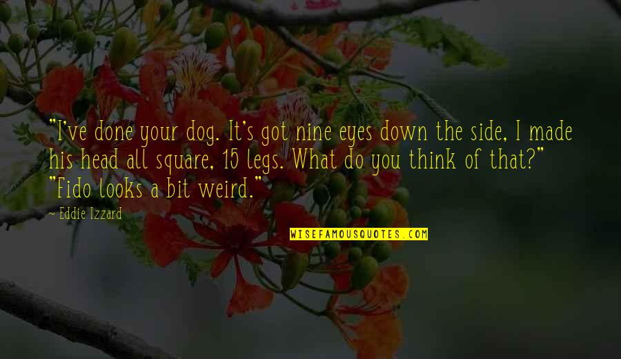 Funny Dog Quotes By Eddie Izzard: "I've done your dog. It's got nine eyes