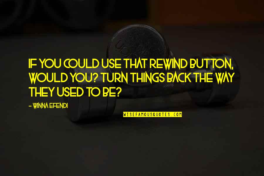 Funny Double Entendre Quotes By Winna Efendi: If you could use that rewind button, would