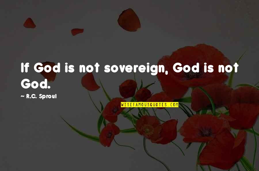 Funny Drunkards Quotes By R.C. Sproul: If God is not sovereign, God is not Funny Drunkards Quotes By R.C. Sproul: If God is not sovereign, God is not