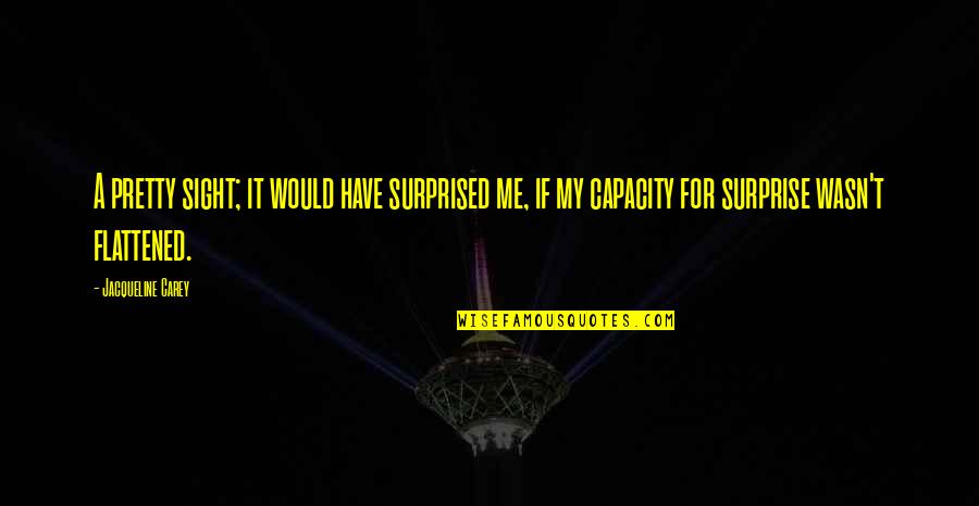 Funny Dustbin Quotes By Jacqueline Carey: A pretty sight; it would have surprised me, Funny Dustbin Quotes By Jacqueline Carey: A pretty sight; it would have surprised me,