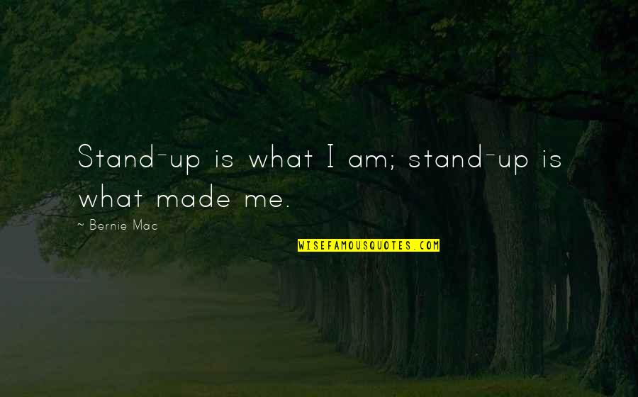 Funny Email Quotes By Bernie Mac: Stand-up is what I am; stand-up is what