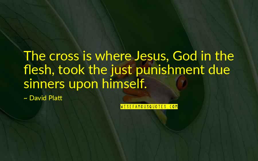 Funny Emojis Quotes By David Platt: The cross is where Jesus, God in the