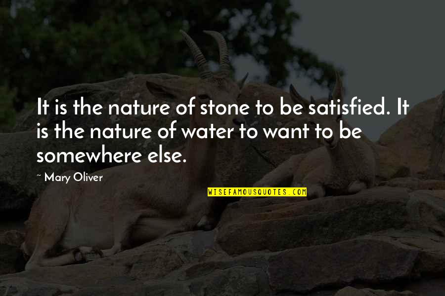 Funny Ergonomic Quotes By Mary Oliver: It is the nature of stone to be