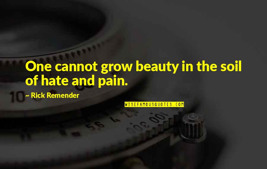Funny Esthetician Quotes By Rick Remender: One cannot grow beauty in the soil of Funny Esthetician Quotes By Rick Remender: One cannot grow beauty in the soil of