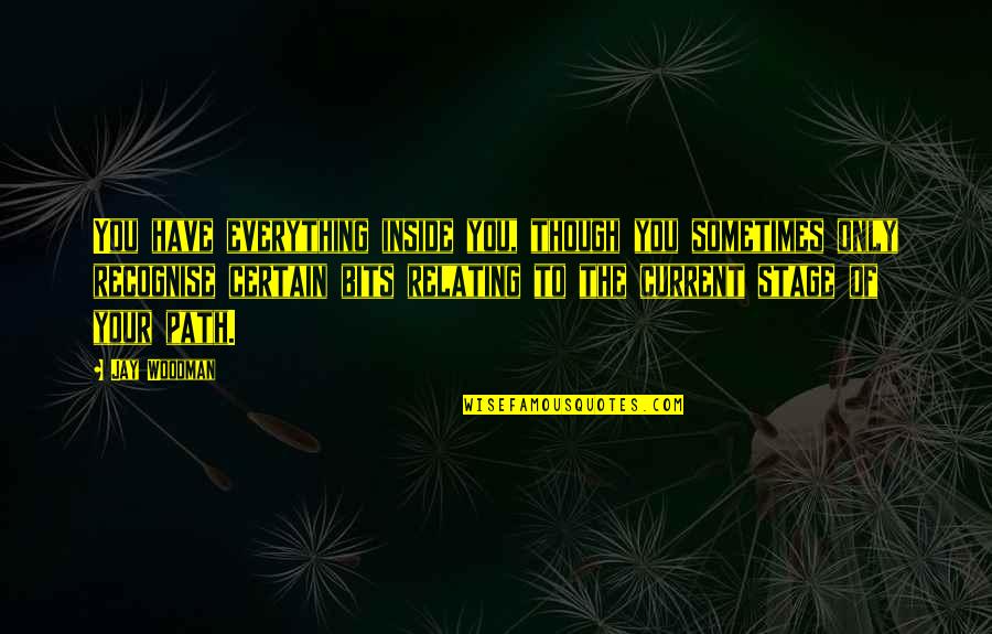 Funny Eviction Quotes By Jay Woodman: You have everything inside you, though you sometimes