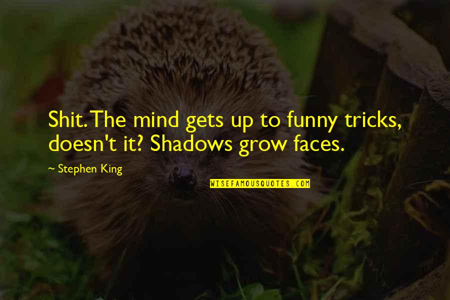 Funny Faces Quotes By Stephen King: Shit. The mind gets up to funny tricks,