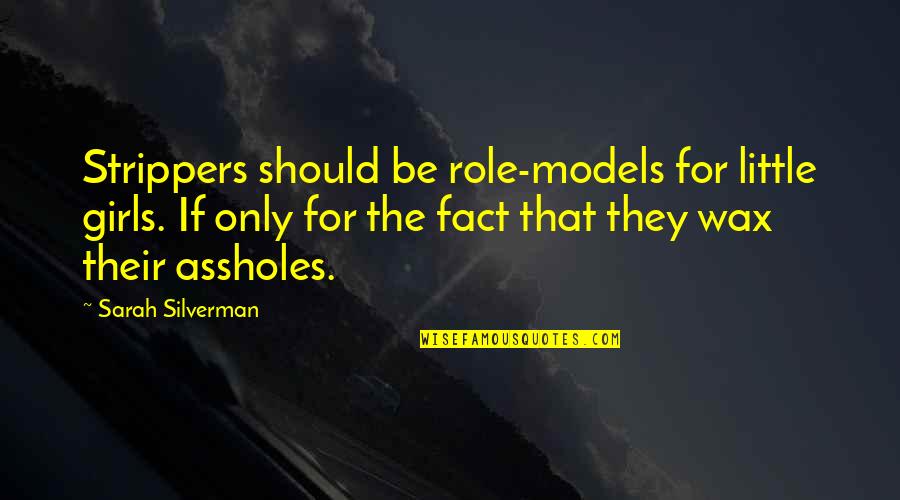 Funny Fact Quotes By Sarah Silverman: Strippers should be role-models for little girls. If