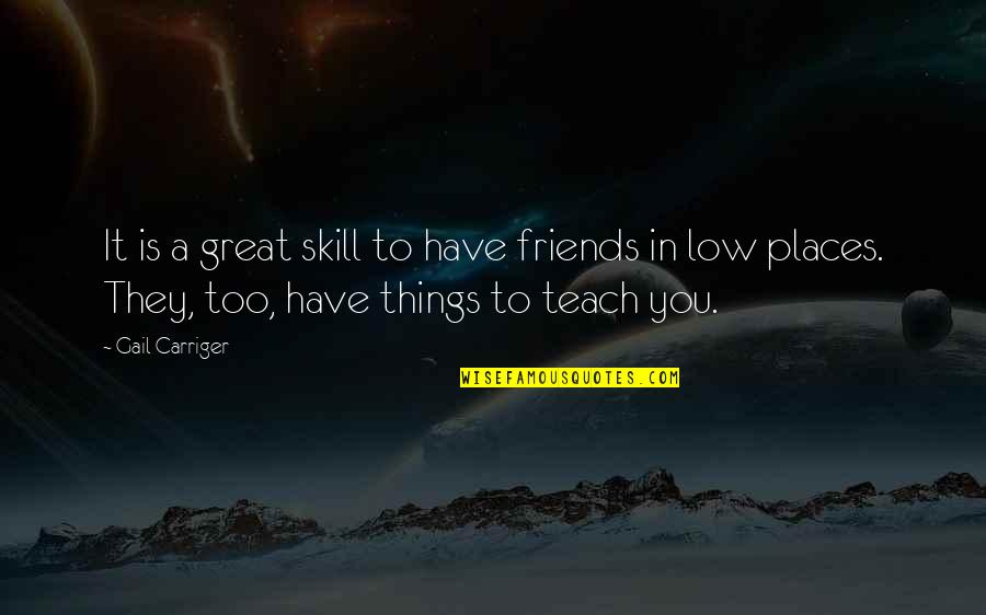 Funny Finally Friday Quotes By Gail Carriger: It is a great skill to have friends