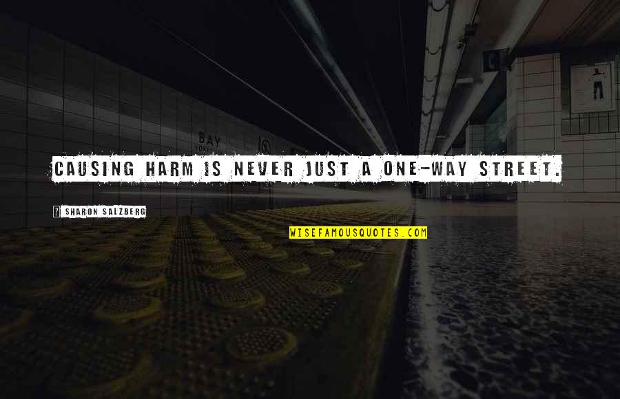 Funny First House Quotes By Sharon Salzberg: Causing harm is never just a one-way street. Funny First House Quotes By Sharon Salzberg: Causing harm is never just a one-way street.