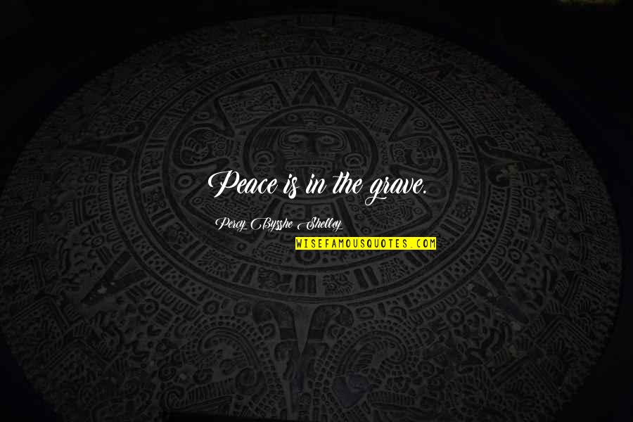 Funny Following Quotes By Percy Bysshe Shelley: Peace is in the grave.