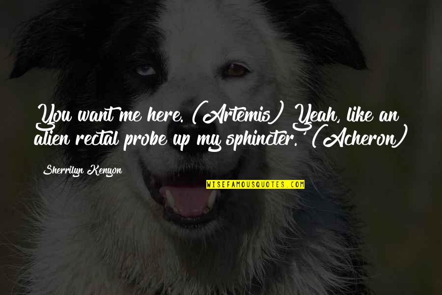 Funny Frank Iero Quotes By Sherrilyn Kenyon: You want me here. (Artemis) Yeah, like an Funny Frank Iero Quotes By Sherrilyn Kenyon: You want me here. (Artemis) Yeah, like an