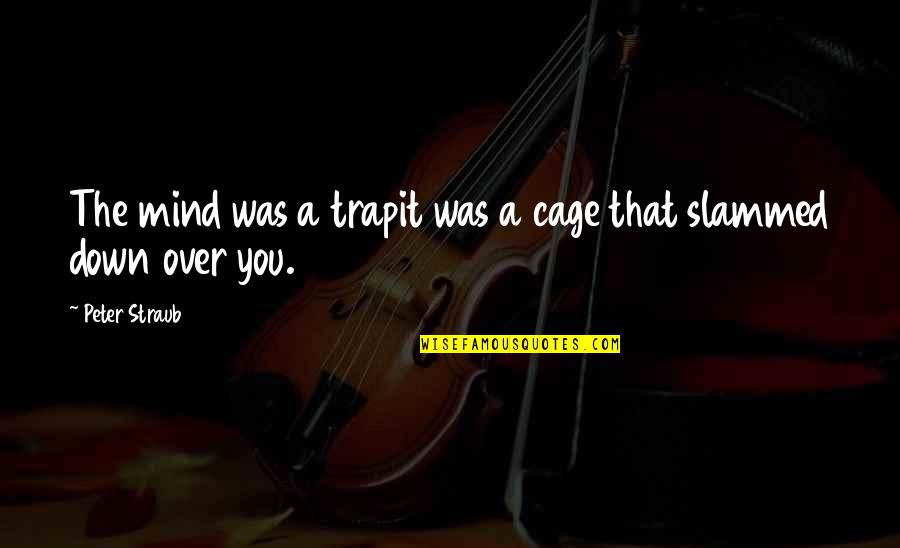 Funny Freckle Quotes By Peter Straub: The mind was a trapit was a cage