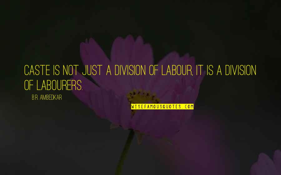 Funny Friends Feeling Quotes By B.R. Ambedkar: Caste is not just a division of labour,