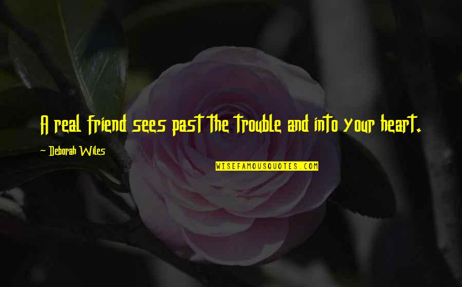 Funny Gay Pageant Quotes By Deborah Wiles: A real friend sees past the trouble and