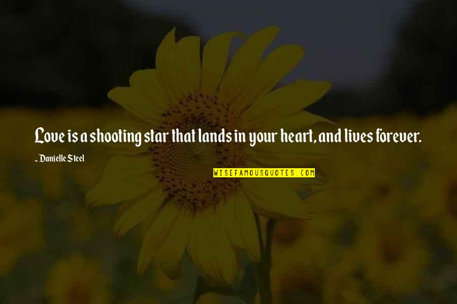 Funny Gif Quotes By Danielle Steel: Love is a shooting star that lands in