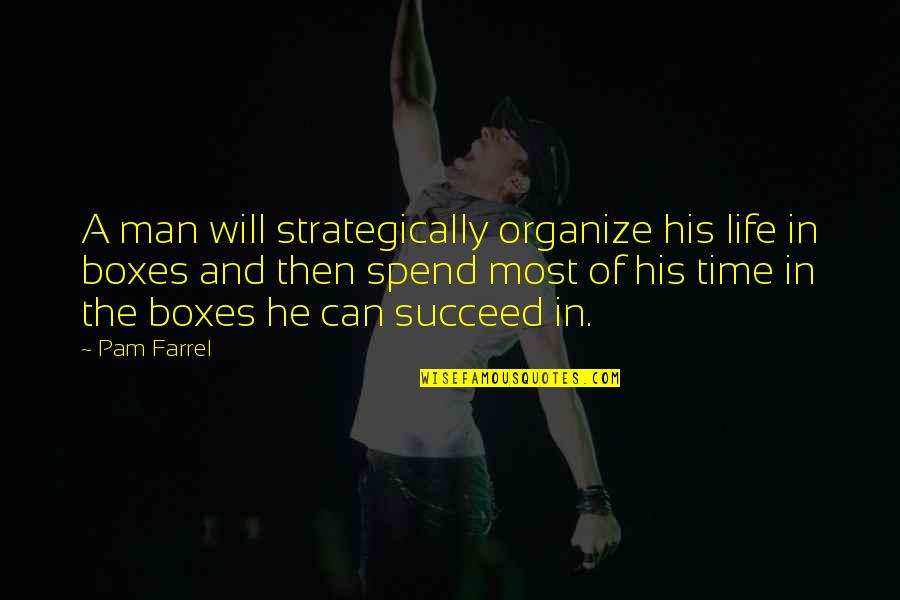 Funny Gin Tonic Quotes By Pam Farrel: A man will strategically organize his life in Funny Gin Tonic Quotes By Pam Farrel: A man will strategically organize his life in