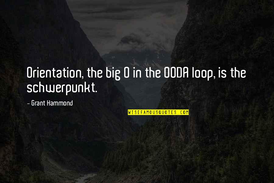 Funny Good Luck Quotes By Grant Hammond: Orientation, the big O in the OODA loop,