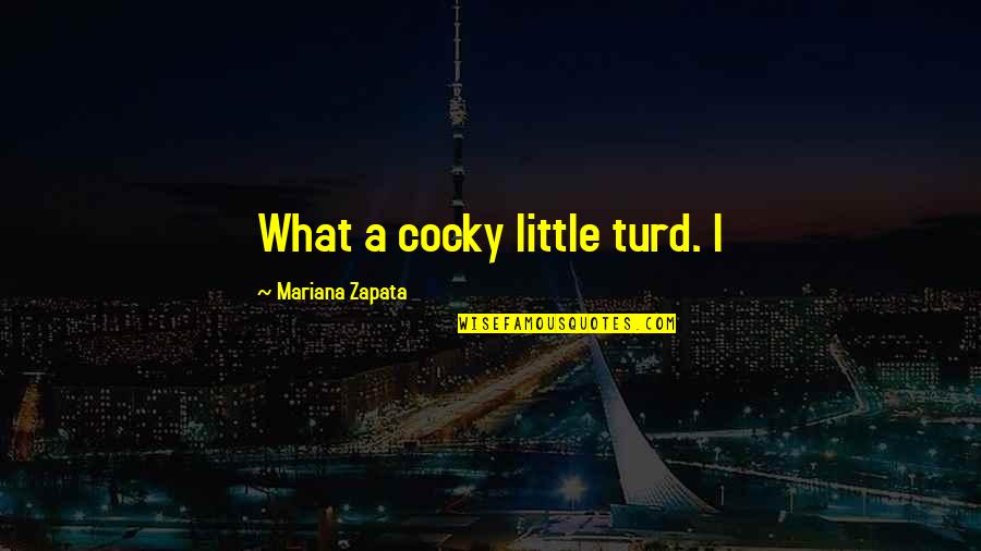 Funny Goodbyes Quotes By Mariana Zapata: What a cocky little turd. I