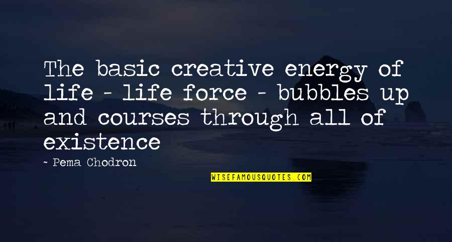 Funny Graphic Tee Quotes By Pema Chodron: The basic creative energy of life - life