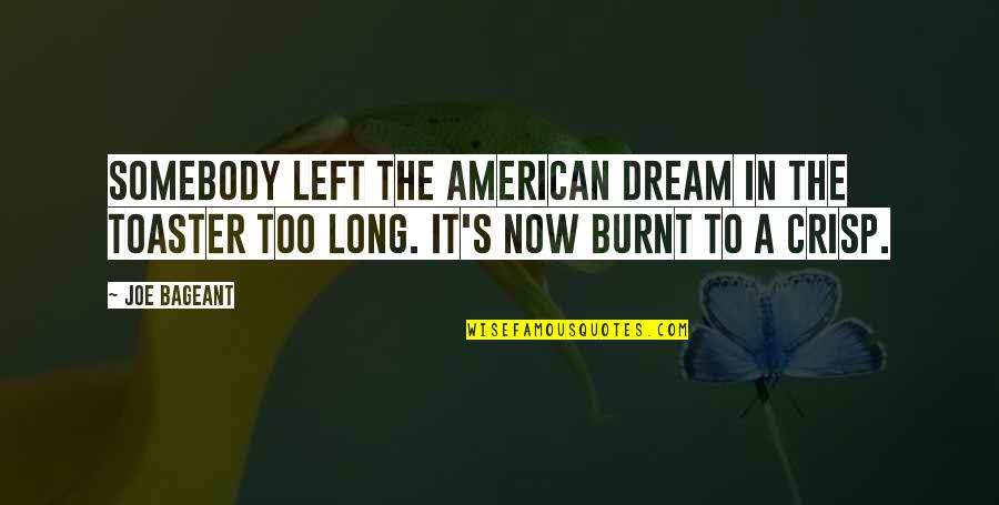 Funny Grass Greener Quotes By Joe Bageant: Somebody left the American Dream in the toaster