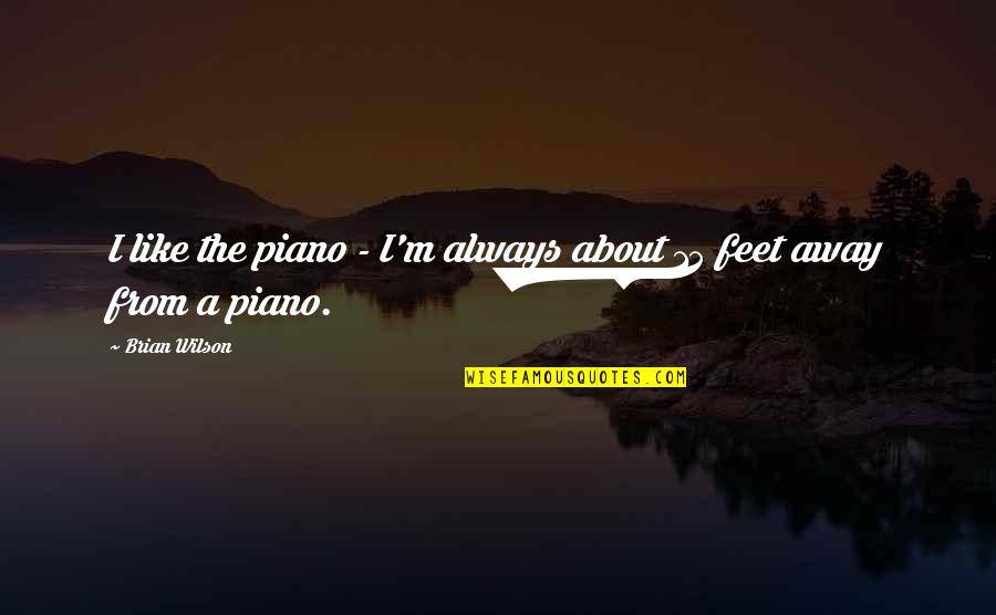 Funny Gun Quotes By Brian Wilson: I like the piano - I'm always about