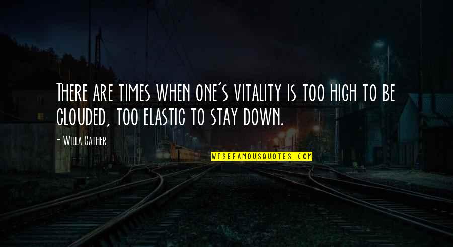 Funny Guru Quotes By Willa Cather: There are times when one's vitality is too
