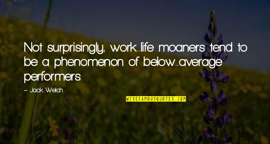 Funny Hanna Quotes By Jack Welch: Not surprisingly, work-life moaners tend to be a