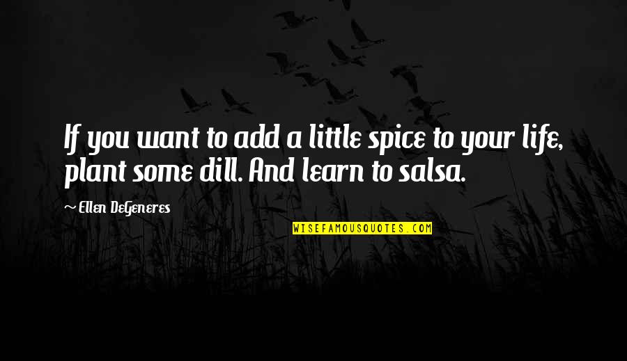 Funny Hazama Quotes By Ellen DeGeneres: If you want to add a little spice