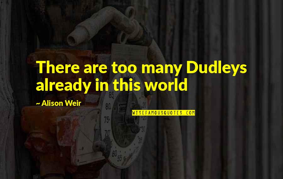 Funny Haze Quotes By Alison Weir: There are too many Dudleys already in this