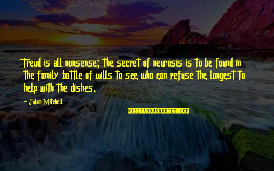 Funny Help Quotes By Julian Mitchell: Freud is all nonsense; the secret of neurosis