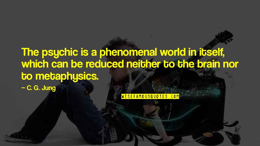 Funny Hick Quotes By C. G. Jung: The psychic is a phenomenal world in itself,