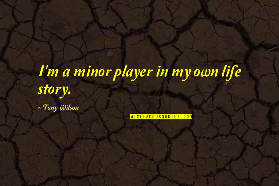 Funny Hurricane Sandy Quotes By Tony Wilson: I'm a minor player in my own life