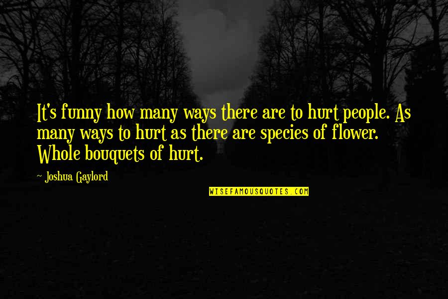 Funny Hurt Quotes By Joshua Gaylord: It's funny how many ways there are to