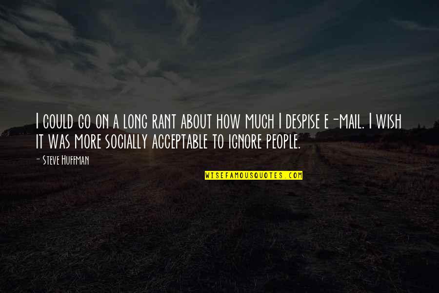 Funny Ideal Man Quotes By Steve Huffman: I could go on a long rant about Funny Ideal Man Quotes By Steve Huffman: I could go on a long rant about