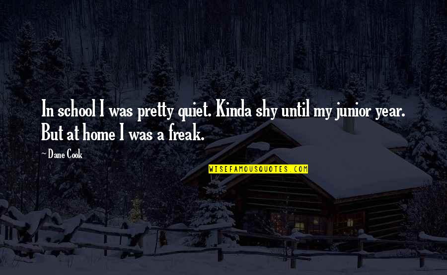 Funny Im High Quotes By Dane Cook: In school I was pretty quiet. Kinda shy Funny Im High Quotes By Dane Cook: In school I was pretty quiet. Kinda shy