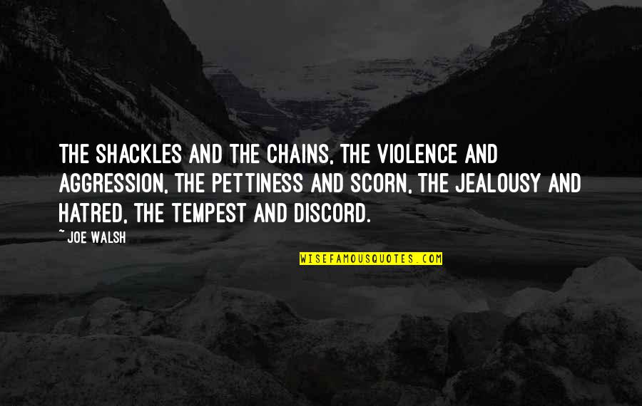 Funny Immortality Quotes By Joe Walsh: The shackles and the chains, the violence and