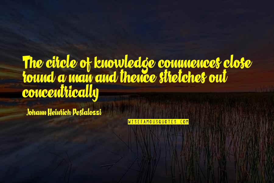 Funny J Law Quotes By Johann Heinrich Pestalozzi: The circle of knowledge commences close round a