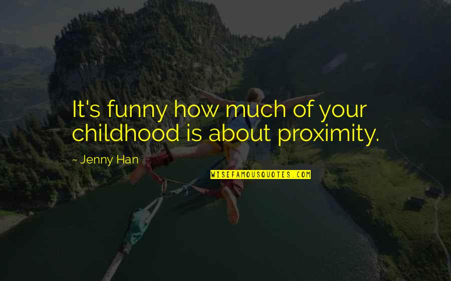 Funny Jenny Quotes By Jenny Han: It's funny how much of your childhood is