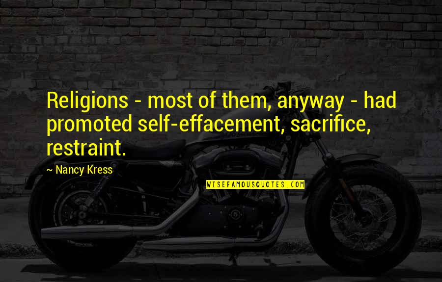 Funny Job Interview Quotes By Nancy Kress: Religions - most of them, anyway - had