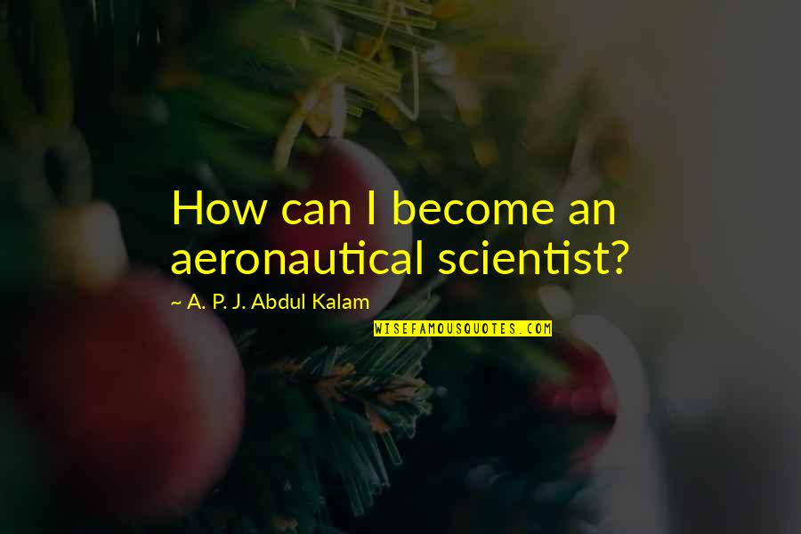 Funny Joe Pesci Quotes By A. P. J. Abdul Kalam: How can I become an aeronautical scientist?
