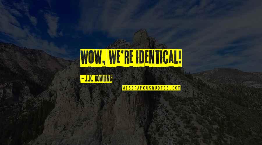 Funny K Quotes By J.K. Rowling: Wow, we're identical! Funny K Quotes By J.K. Rowling: Wow, we're identical!