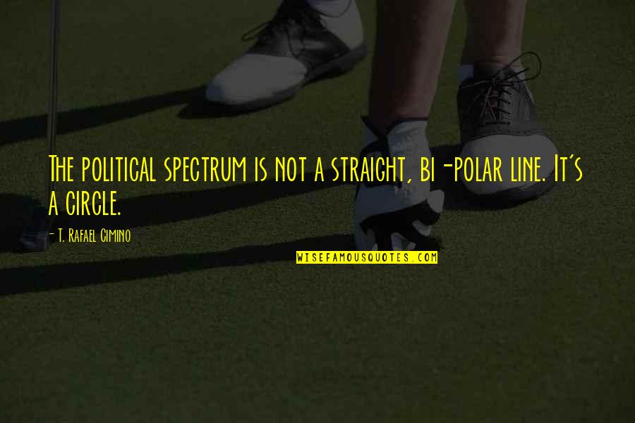 Funny Katie Hopkins Quotes By T. Rafael Cimino: The political spectrum is not a straight, bi-polar