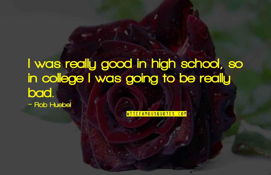 Funny Lab Partner Quotes By Rob Huebel: I was really good in high school, so