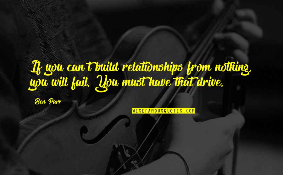 Funny Lash Quotes By Ben Parr: If you can't build relationships from nothing, you