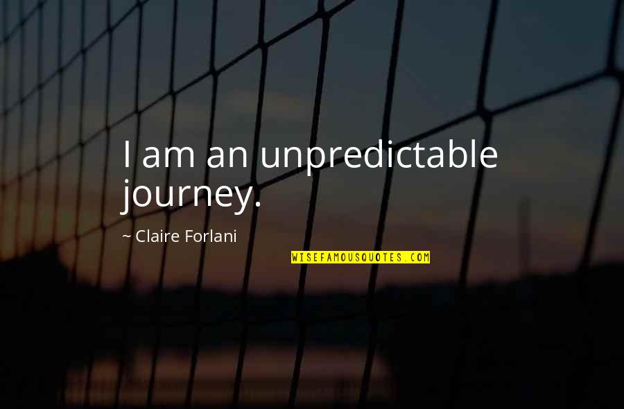 Funny Last Child Quotes By Claire Forlani: I am an unpredictable journey.