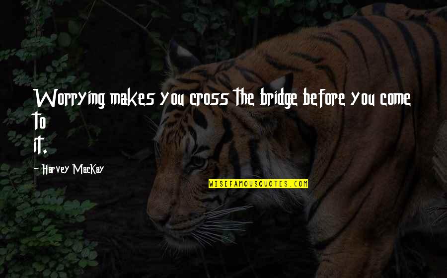 Funny Lawnmower Quotes By Harvey MacKay: Worrying makes you cross the bridge before you