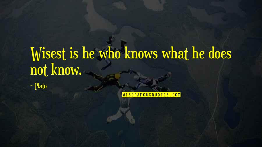 Funny Life Goal Quotes By Plato: Wisest is he who knows what he does