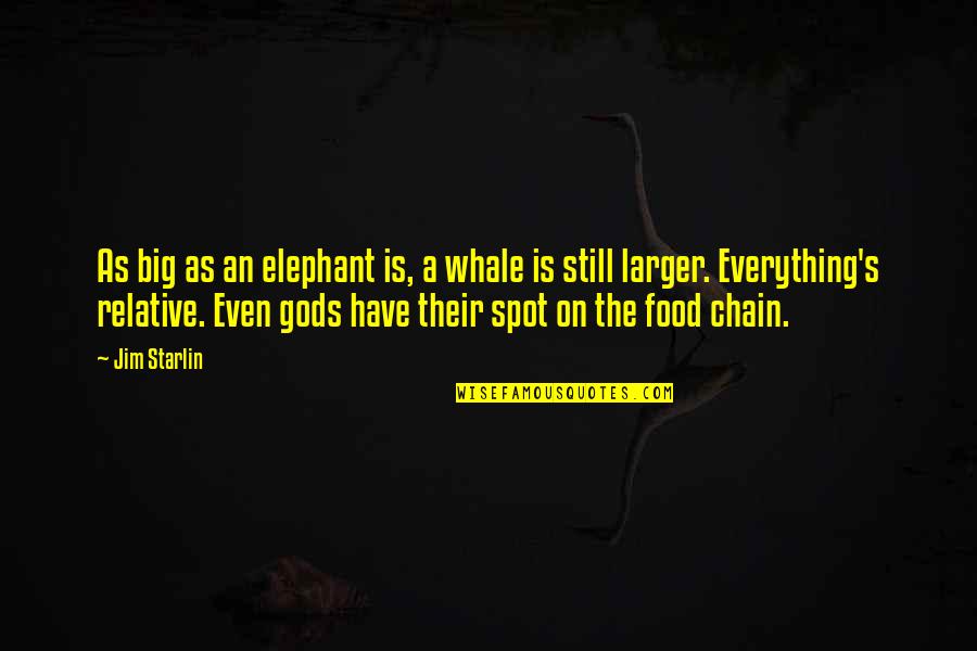 Funny Lonely Hearts Quotes By Jim Starlin: As big as an elephant is, a whale Funny Lonely Hearts Quotes By Jim Starlin: As big as an elephant is, a whale