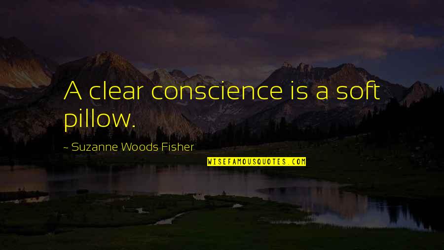 Funny Maoy Quotes By Suzanne Woods Fisher: A clear conscience is a soft pillow.