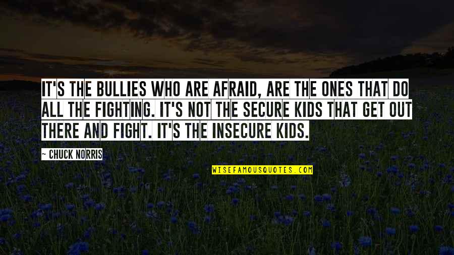 Funny Mentally Ill Quotes By Chuck Norris: It's the bullies who are afraid, are the